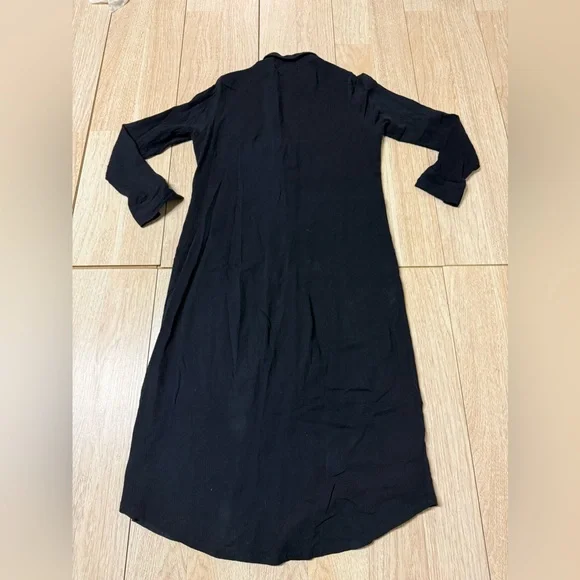 Millie Resort Black Linen Maxi Dress Coverup - Picture 7 of 7